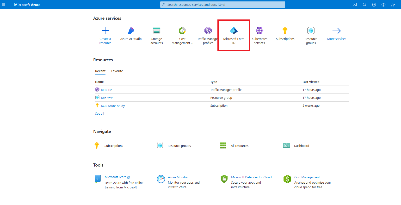 Microsoft Entra ID in the Azure Portal