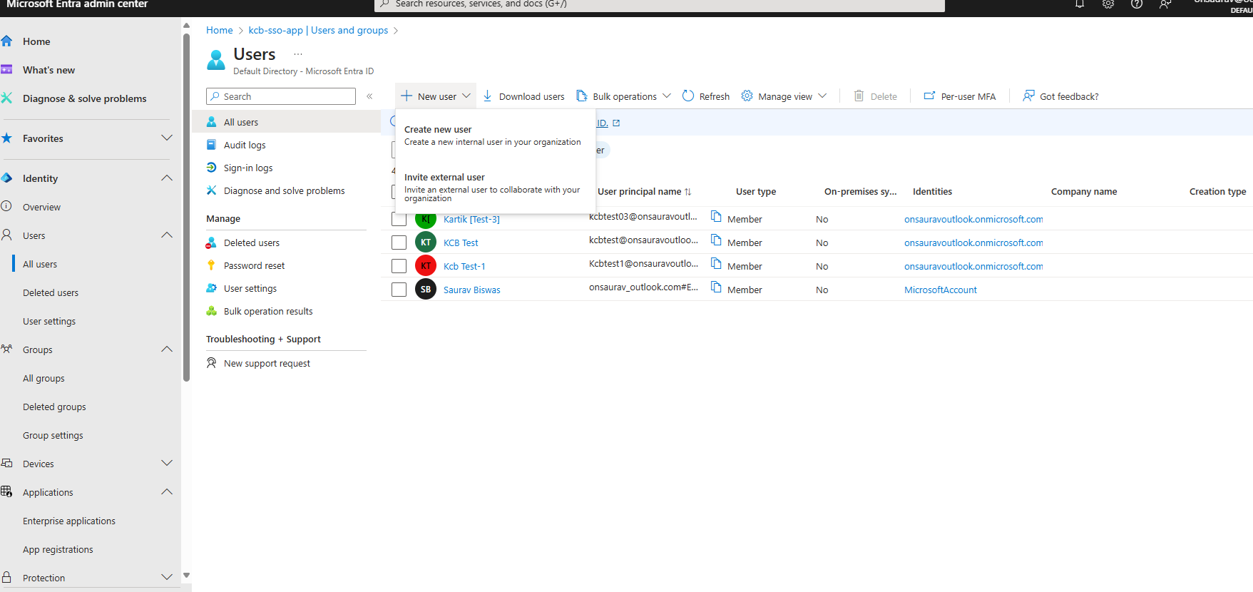 Users in the Microsoft Entra admin center
