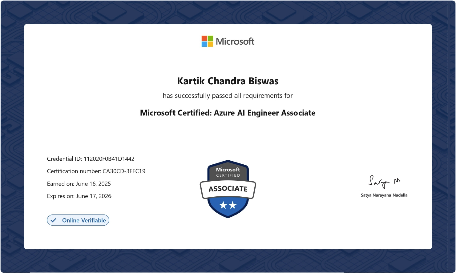 Azure AI Engineer Associate (AI-102)